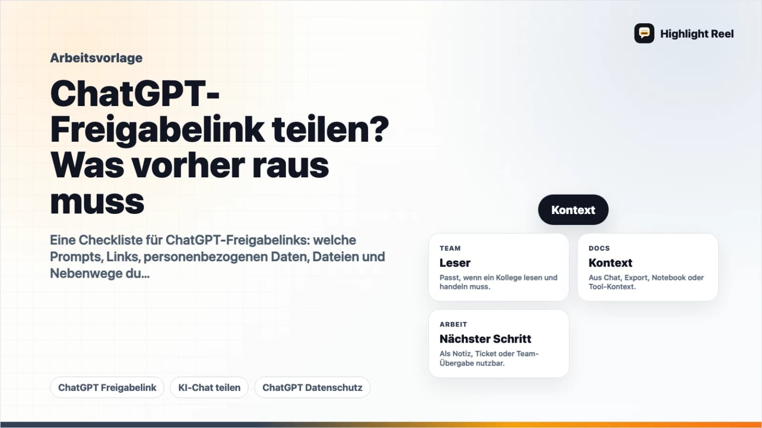 ChatGPT-Freigabelink teilen? Was vorher raus muss