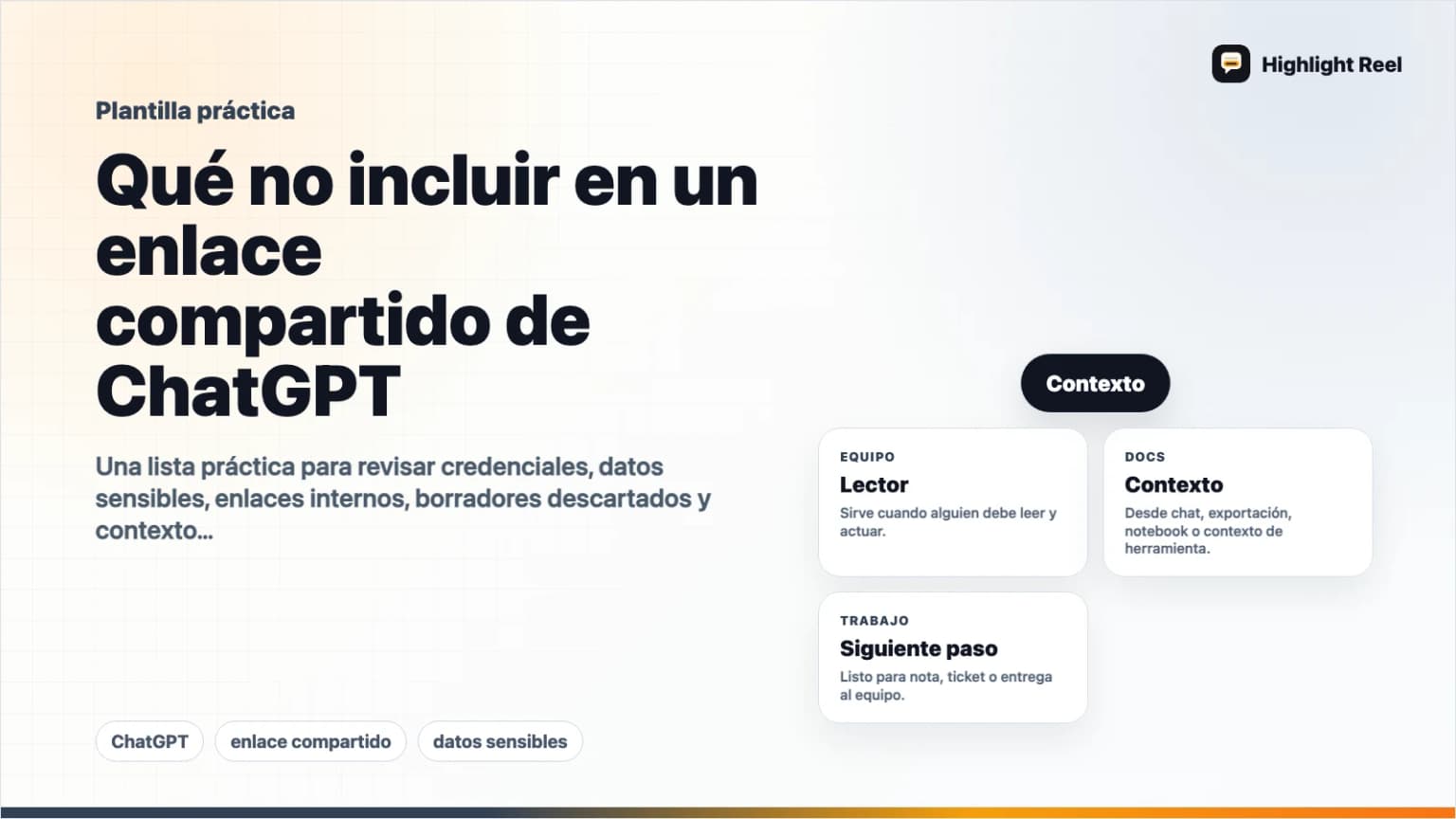 Qué no incluir en un enlace compartido de ChatGPT