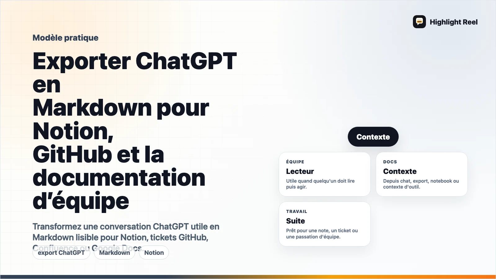 Exporter ChatGPT en Markdown pour Notion, GitHub et la documentation d’équipe