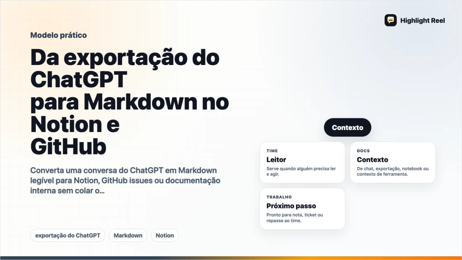 Da exportação do ChatGPT para Markdown no Notion e GitHub