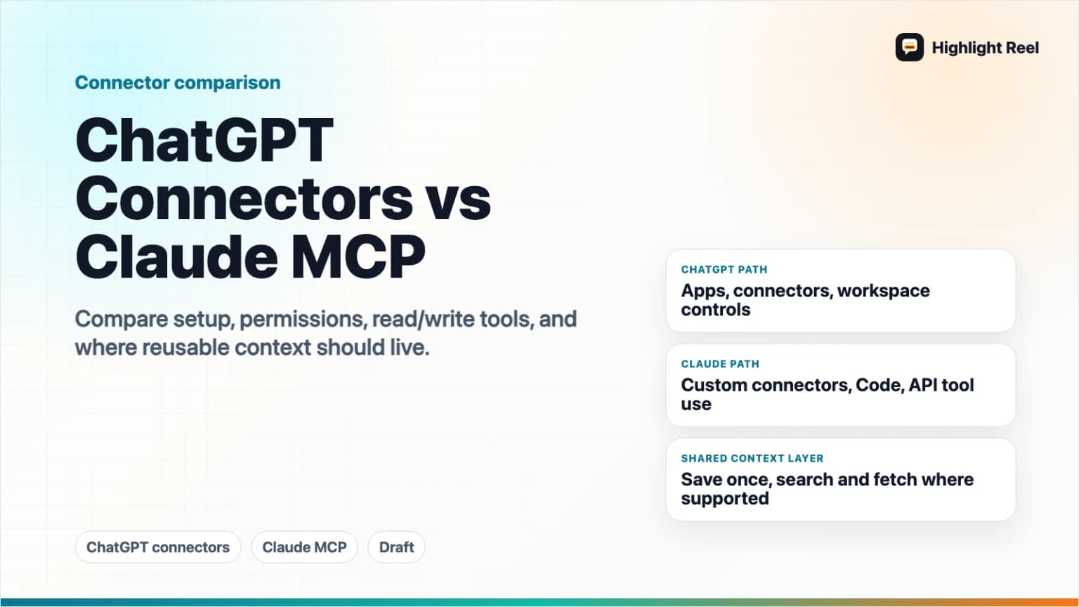 ChatGPT Connectors vs Claude MCP: What Actually Changes for Your Work