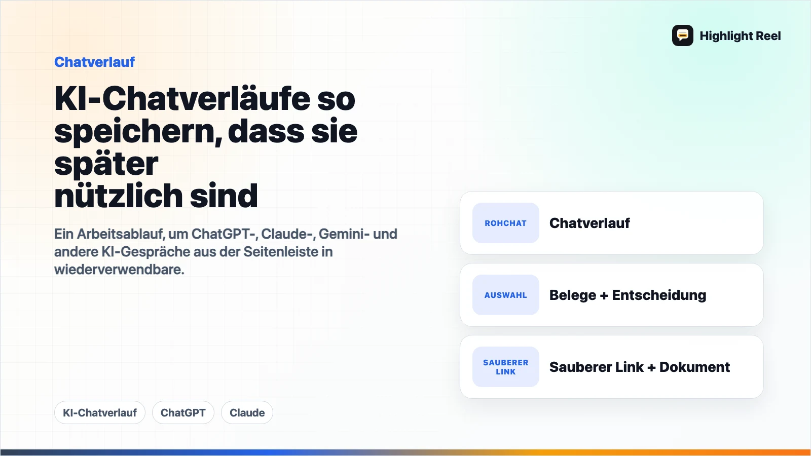 KI-Chatverläufe so speichern, dass sie später nützlich sind