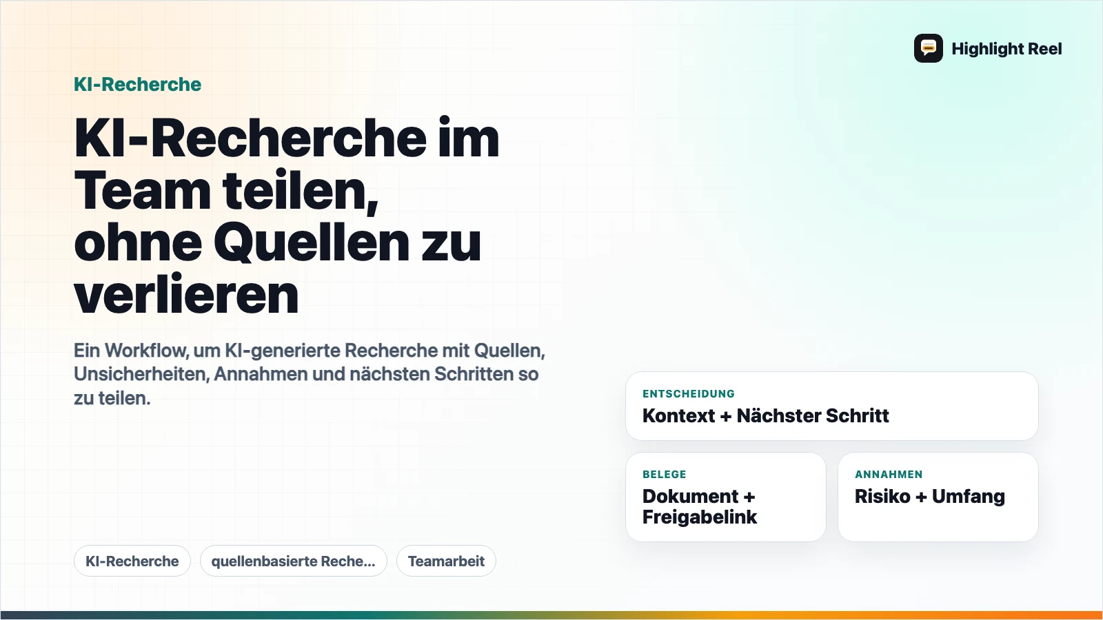 KI-Recherche im Team teilen, ohne Quellen zu verlieren