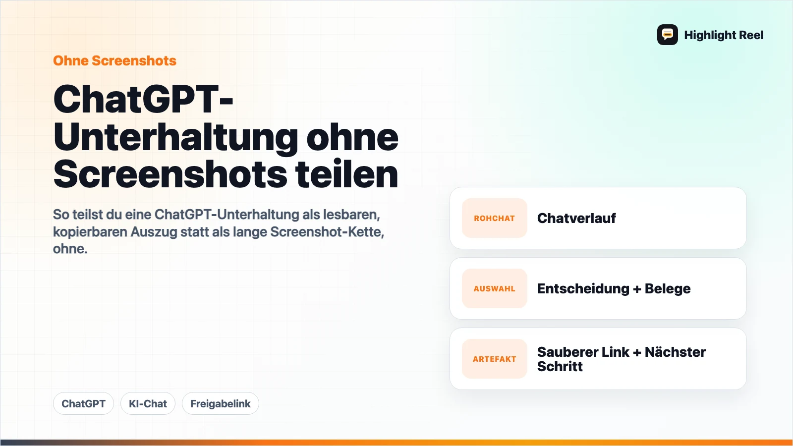 ChatGPT-Unterhaltung ohne Screenshots teilen