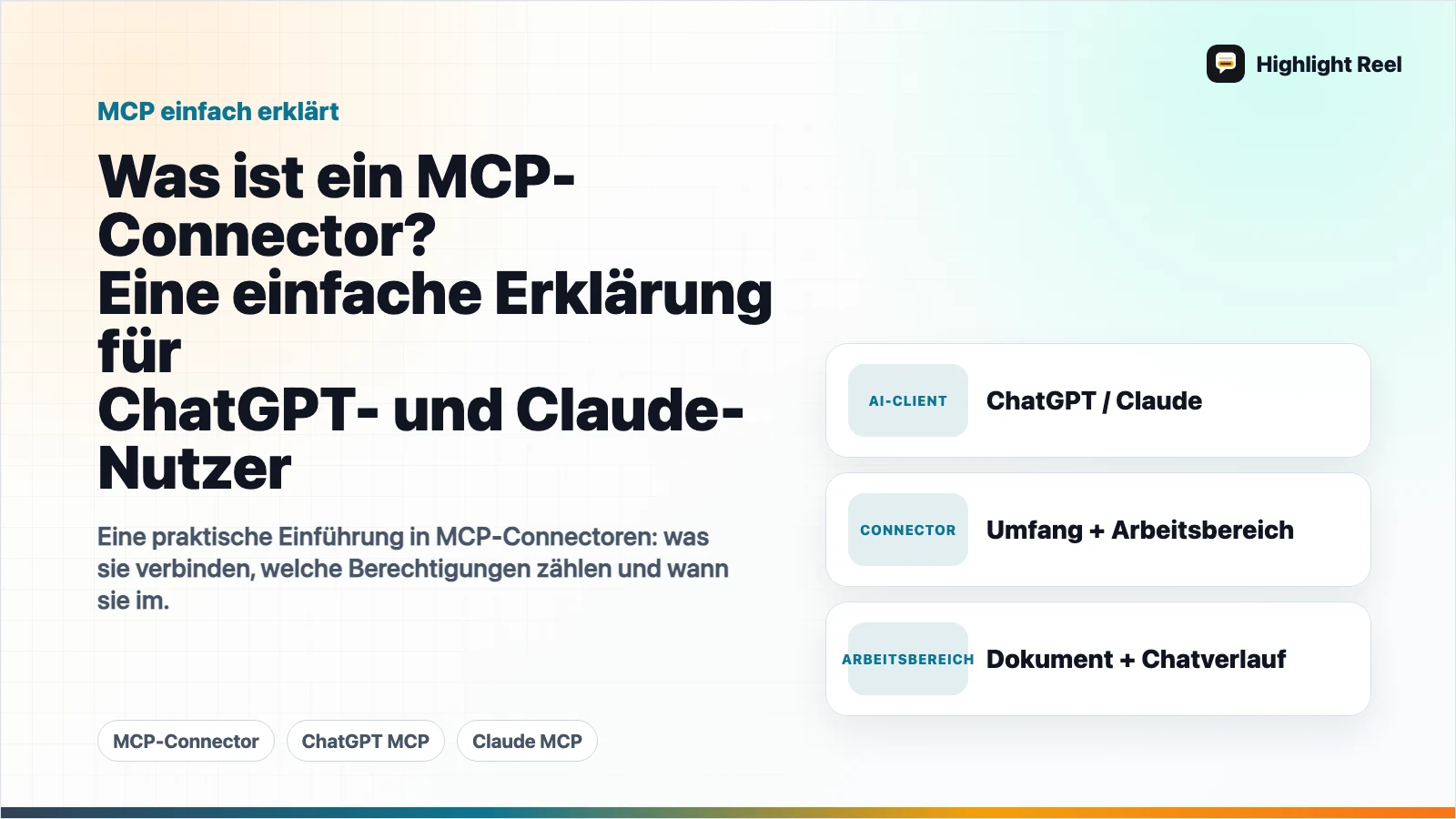 Was ist ein MCP-Connector? Eine einfache Erklärung für ChatGPT- und Claude-Nutzer