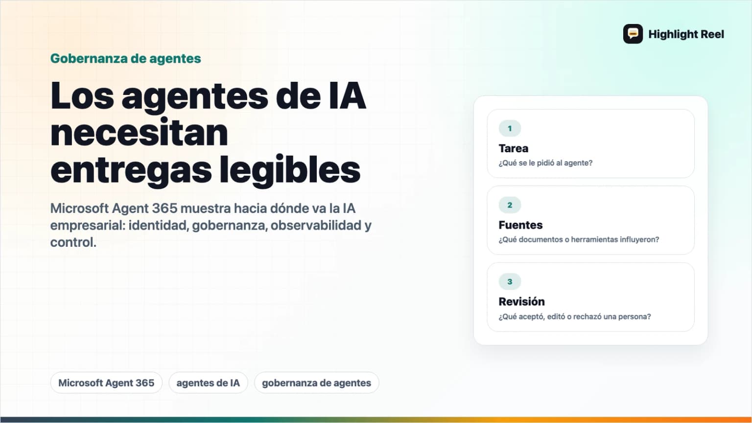 Microsoft Agent 365: los agentes de IA necesitan traspasos, no registros de chat en bruto