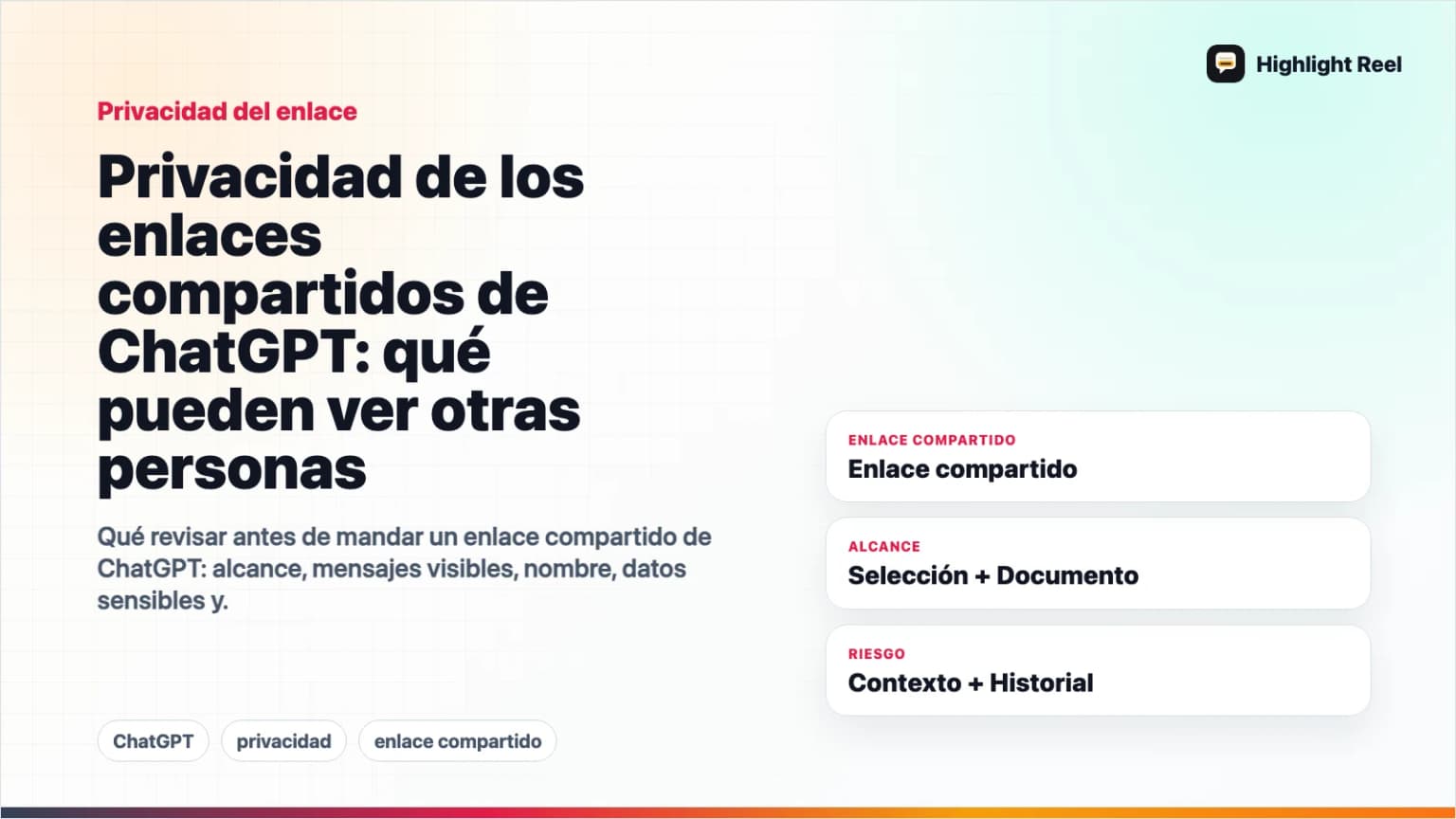 Privacidad de los enlaces compartidos de ChatGPT: qué pueden ver otras personas