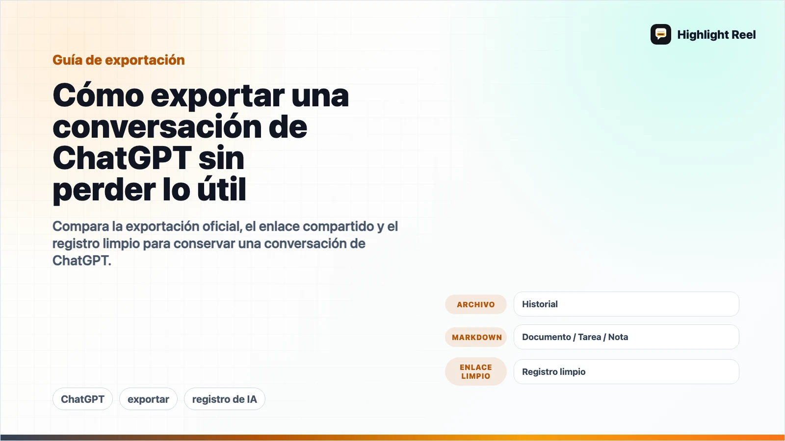 Cómo exportar una conversación de ChatGPT sin perder lo útil