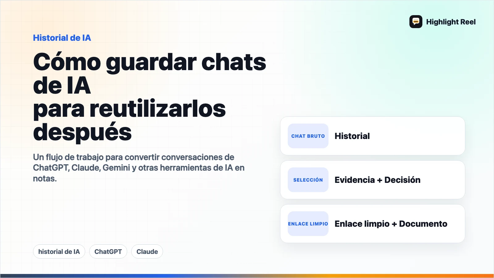 Cómo guardar chats de IA para reutilizarlos después