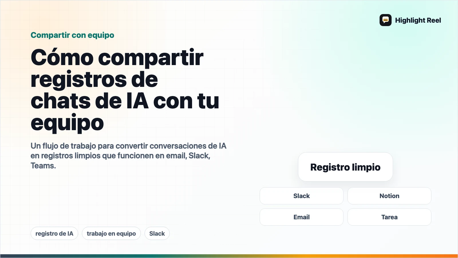 Cómo compartir registros de chats de IA con tu equipo