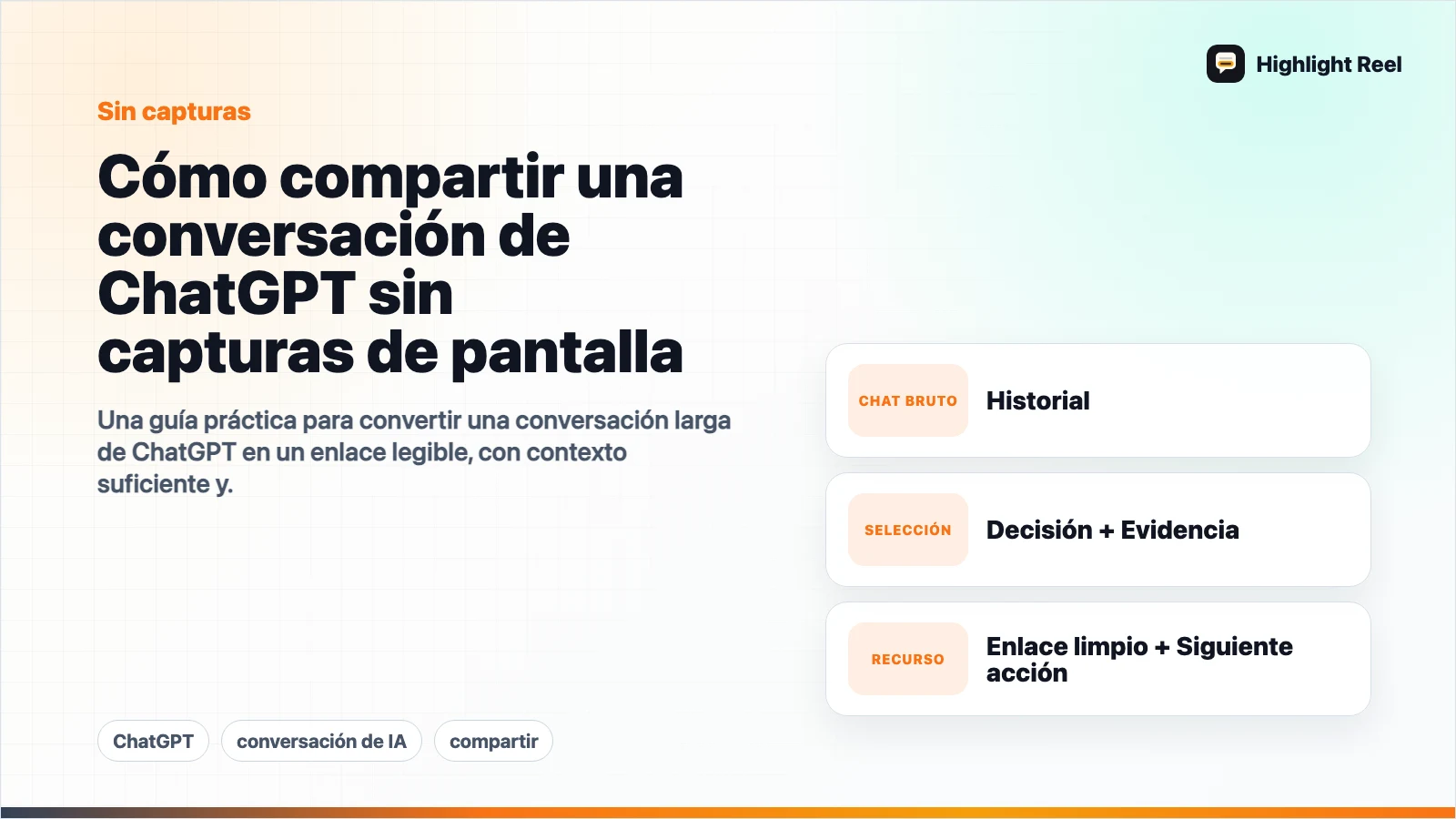 Cómo compartir una conversación de ChatGPT sin capturas de pantalla