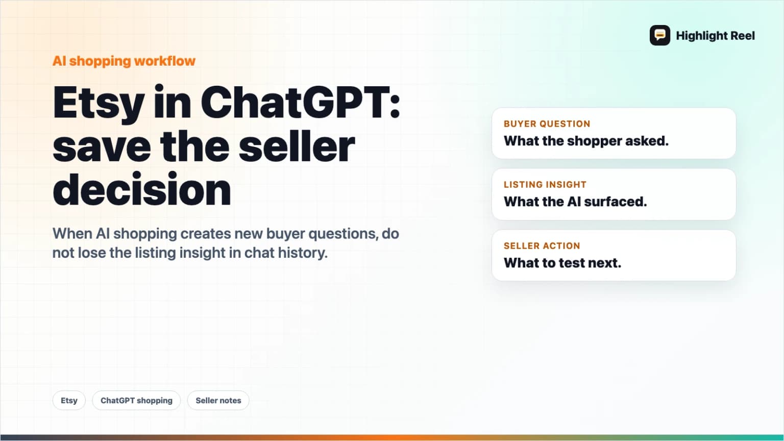 Etsy in ChatGPT: What Sellers Should Save Before AI Shopping Gets Crowded