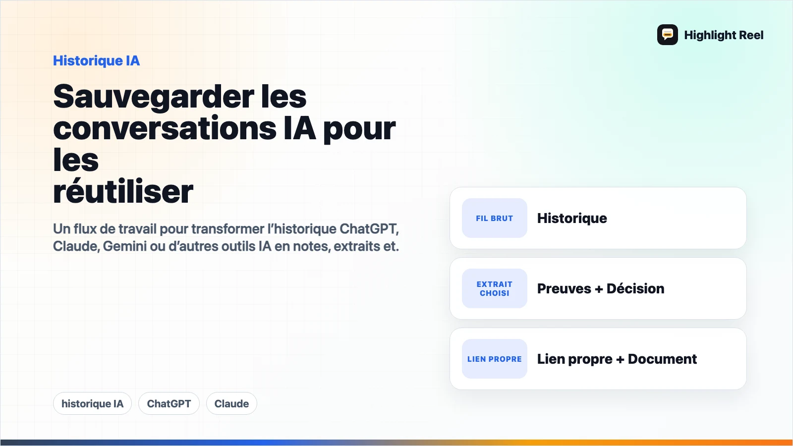 Sauvegarder les conversations IA pour les réutiliser