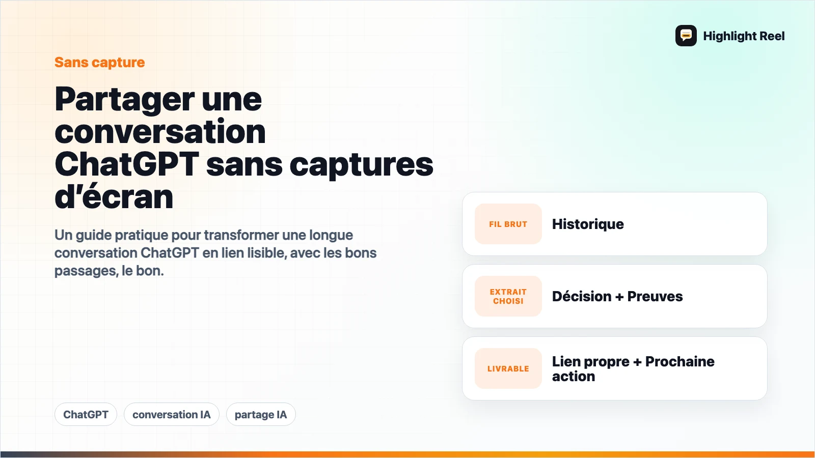 Partager une conversation ChatGPT sans captures d’écran