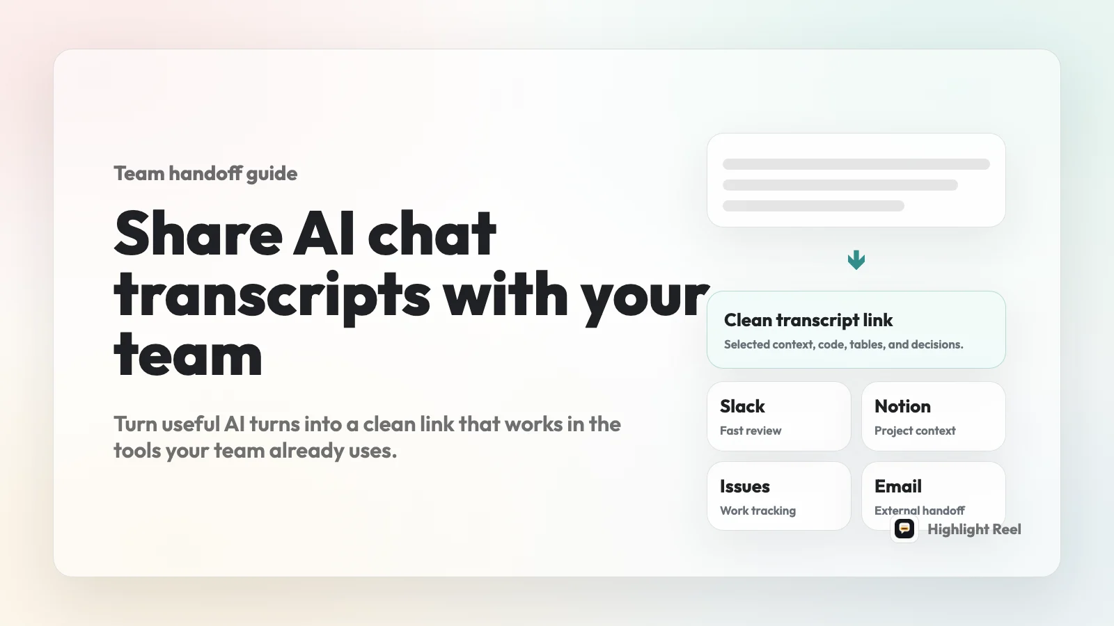 How to Share AI Chat Transcripts With Your Team