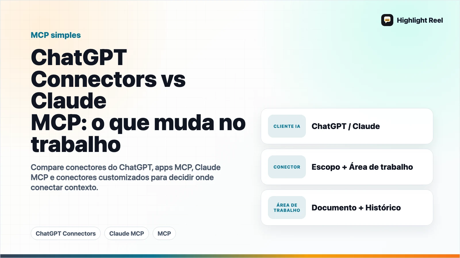 ChatGPT Connectors vs Claude MCP: o que muda no trabalho