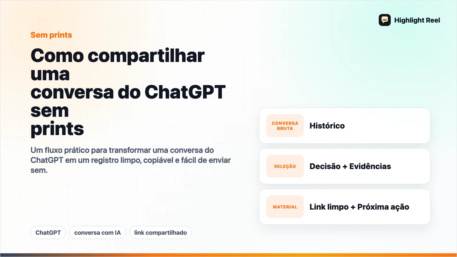 Como compartilhar uma conversa do ChatGPT sem prints